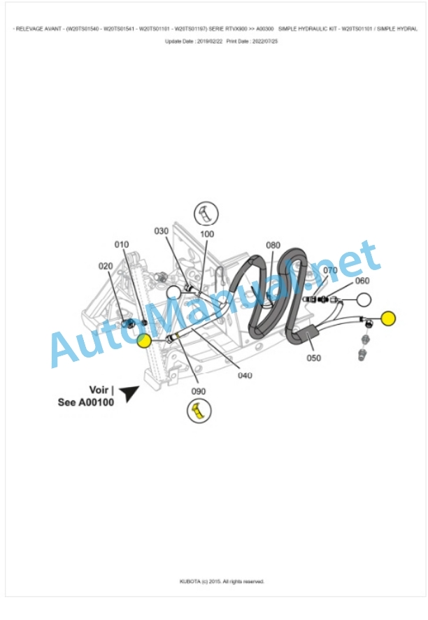 Kubota RTVX900 Series Relevage Avant Parts Manual PDF BKIDE5225-4