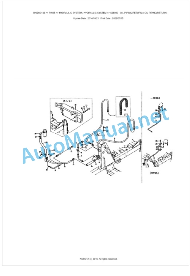 Kubota RW25 Parts Manual PDF BKIDK0142-4