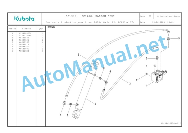 Kubota SC1300, SC1400 Parts Manual PDF-3