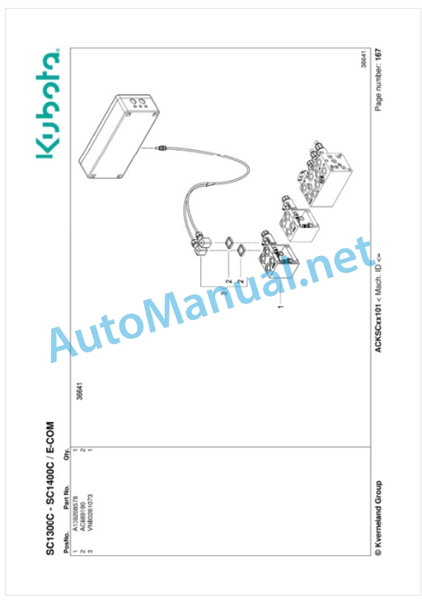 Kubota SC1300C, SC1400C Parts Manual PDF-3