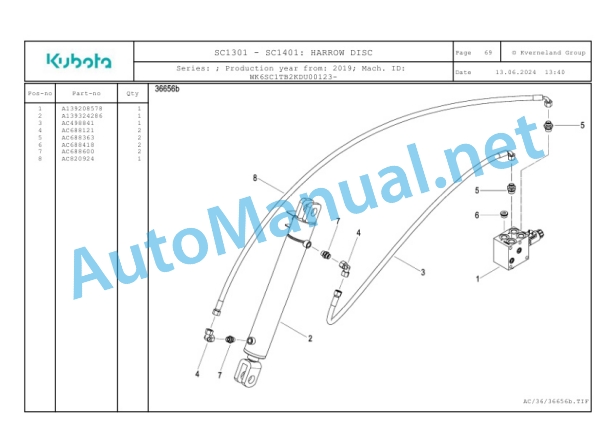 Kubota SC1301, SC1401 Parts Manual PDF-3