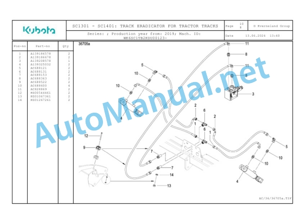 Kubota SC1301, SC1401 Parts Manual PDF-4