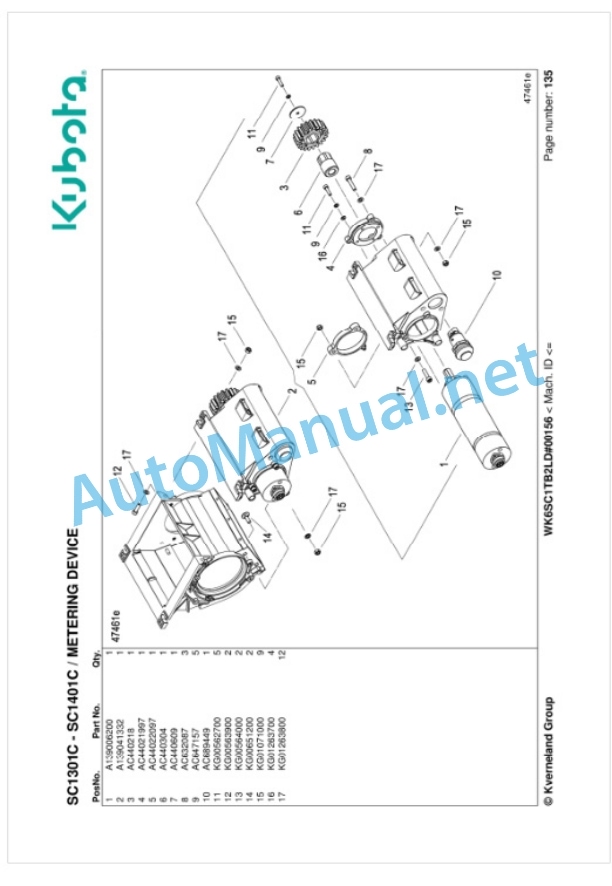 Kubota SC1301C, SC1401C Parts Manual PDF-4