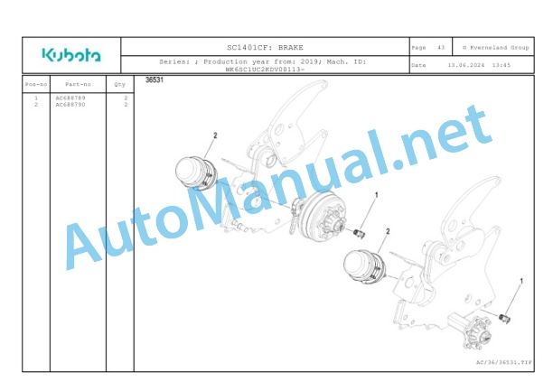 Kubota SC1401CF Parts Manual PDF-2