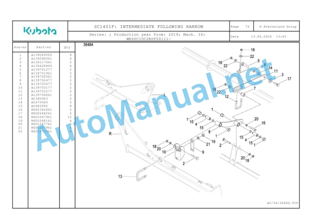 Kubota SC1401F Parts Manual PDF-3