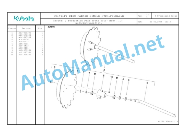 Kubota SC1401F Parts Manual PDF-4