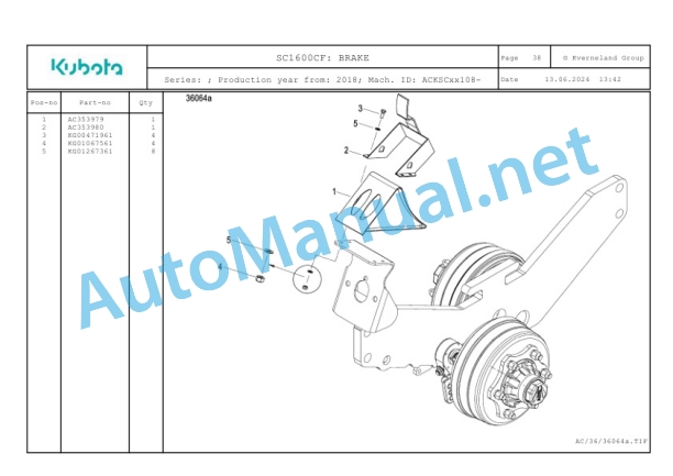 Kubota SC1600CF Parts Manual PDF-2