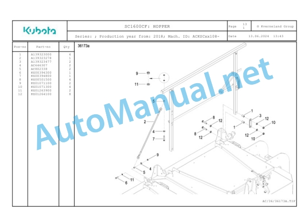 Kubota SC1600CF Parts Manual PDF-4