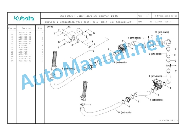 Kubota SC1600CF Parts Manual PDF-5