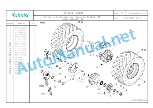 Kubota SC1601F Parts Manual PDF-2