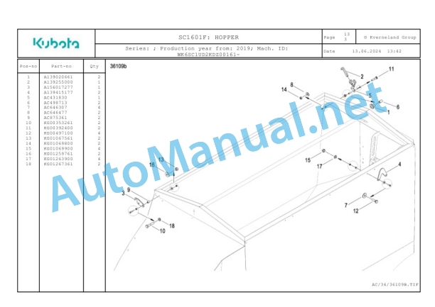 Kubota SC1601F Parts Manual PDF-4