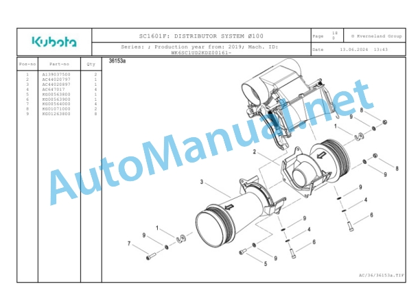 Kubota SC1601F Parts Manual PDF-5