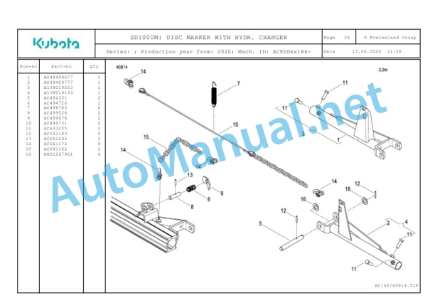 Kubota SD1000M Parts Manual PDF-2