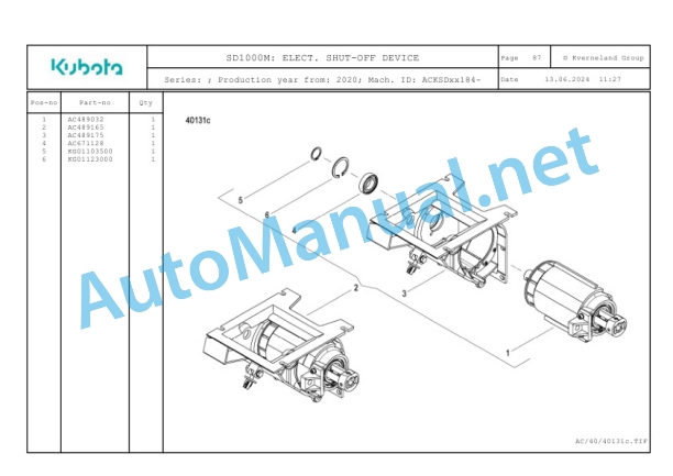 Kubota SD1000M Parts Manual PDF-4