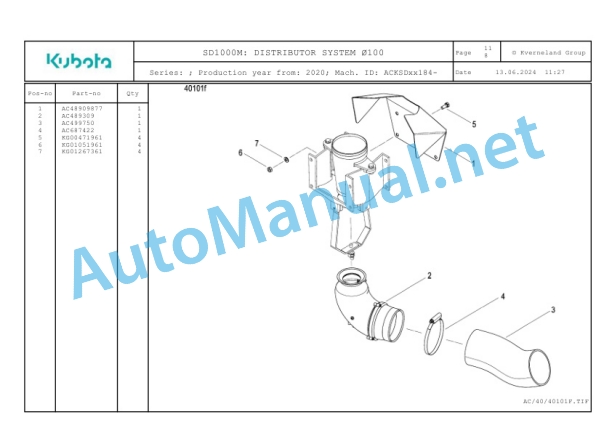 Kubota SD1000M Parts Manual PDF-5