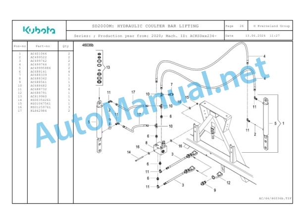 Kubota SD2000M Parts Manual PDF-2