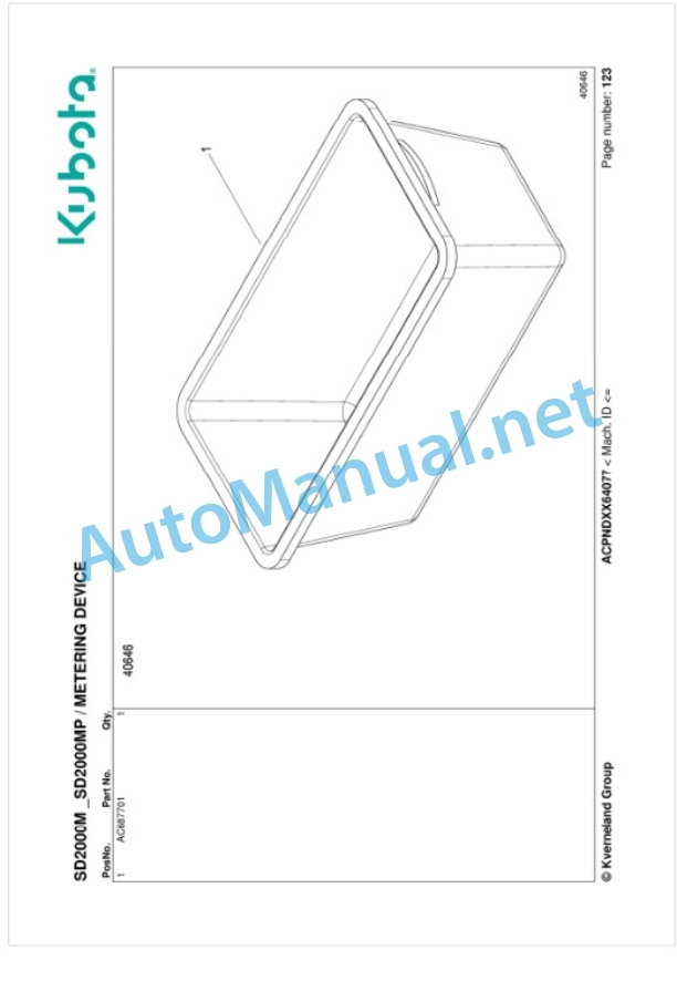 Kubota SD2000M, SD2000MP Parts Manual PDF-4