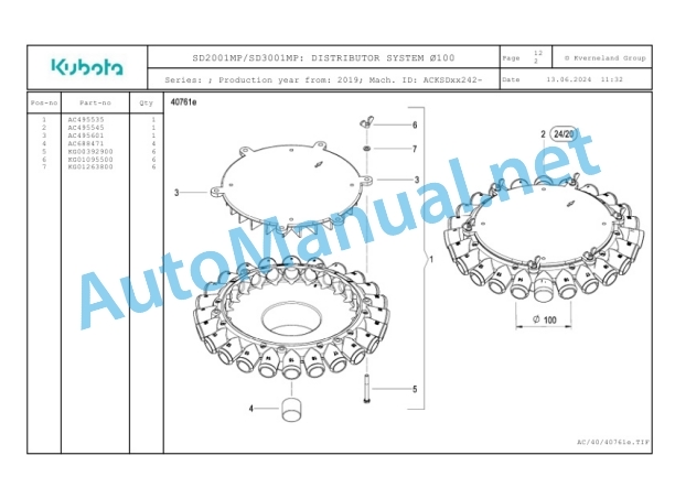 Kubota SD2001MP, SD3001MP Parts Manual PDF-4