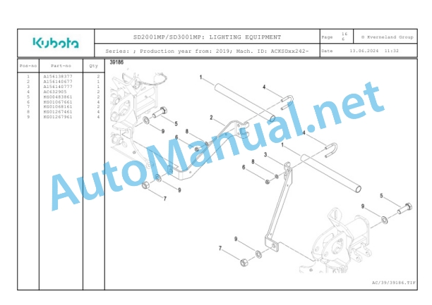 Kubota SD2001MP, SD3001MP Parts Manual PDF-5