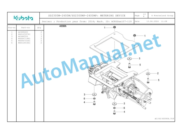 Kubota SD2300M-2400M, SD2300MP-2400MP Parts Manual PDF-4