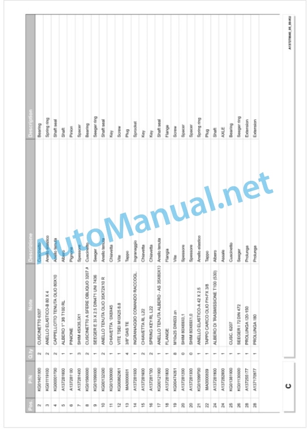 Kubota SE1001-120, SE1001-150, SE1001-180 Parts Manual PDF-4