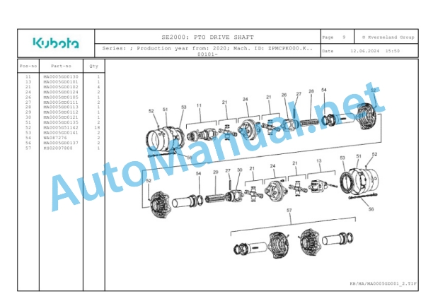 Kubota SE2000 Parts Manual PDF-4