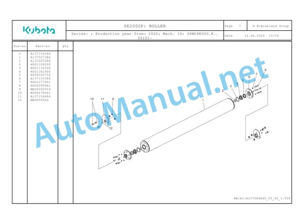 Kubota SE2000P Parts Manual PDF-4