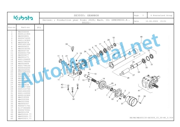 Kubota SE3000 Parts Manual PDF-3