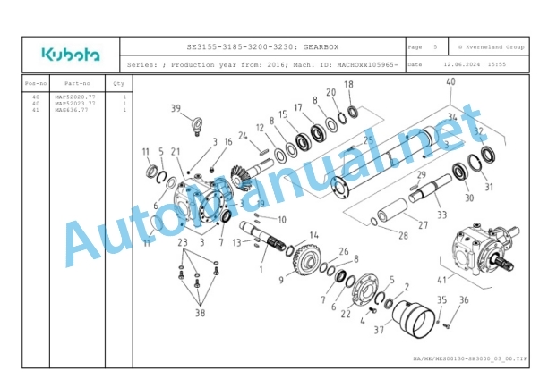 Kubota SE3155-3185-3200-3230 Parts Manual PDF-4