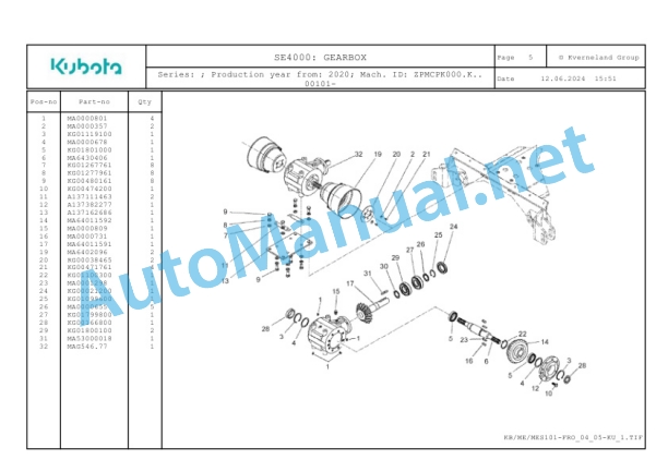 Kubota SE4000 Parts Manual PDF-3