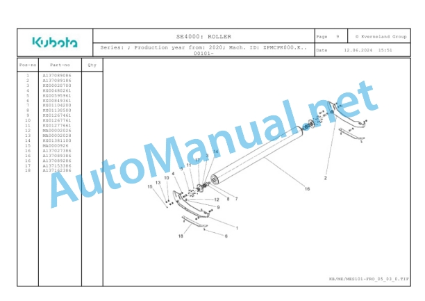 Kubota SE4000 Parts Manual PDF-4