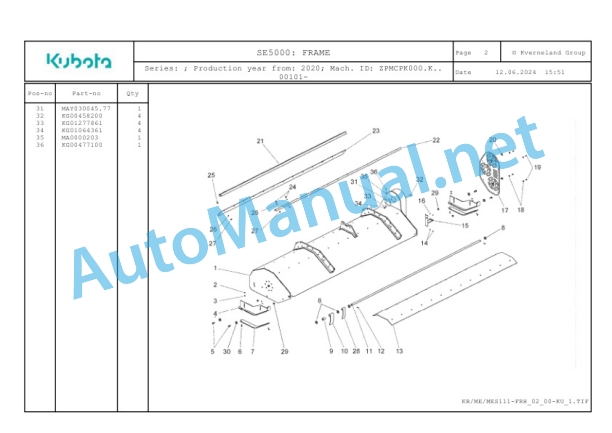 Kubota SE5000 Parts Manual PDF-3