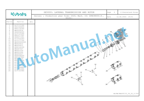 Kubota SE5000 Parts Manual PDF-4