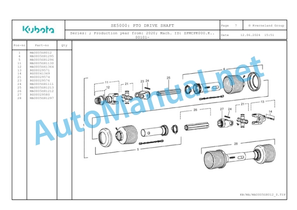 Kubota SE5000 Parts Manual PDF-5