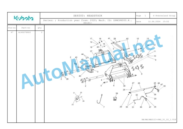 Kubota SE6000 Parts Manual PDF-3