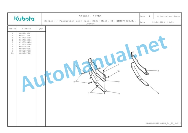 Kubota SE7000 Parts Manual PDF-3