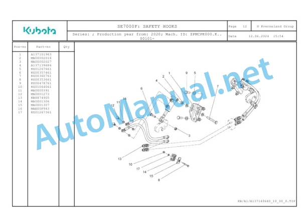 Kubota SE7000F Parts Manual PDF-4