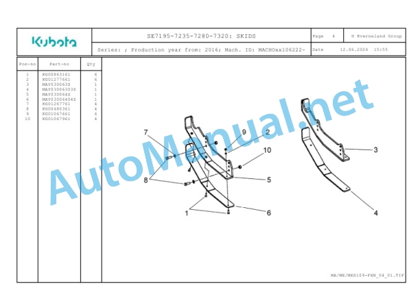 Kubota SE7195-7235-7280-7320 Parts Manual PDF-3