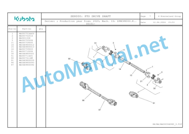 Kubota SE8000 Parts Manual PDF-4