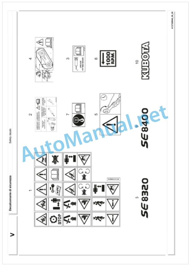 Kubota SE8320-8400 Parts Manual PDF-5