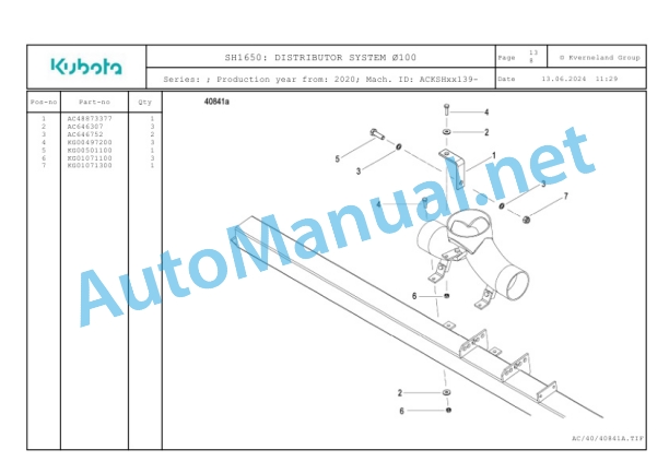 Kubota SH1650 Parts Manual PDF-5