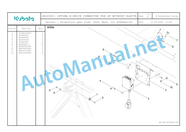 Kubota SH1650C Parts Manual PDF-5