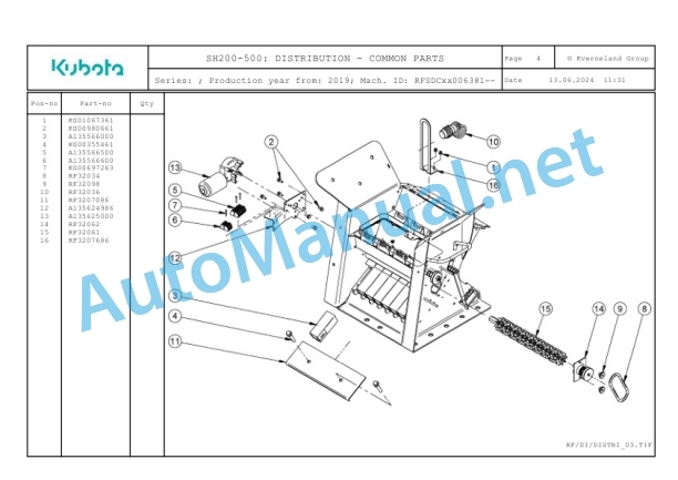 Kubota SH200-500 Parts Manual PDF-2