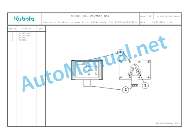 Kubota SH200-500 Parts Manual PDF-3