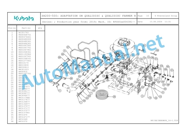 Kubota SH200-500 Parts Manual PDF-4