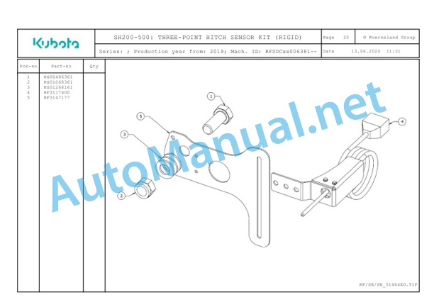 Kubota SH200-500 Parts Manual PDF-5