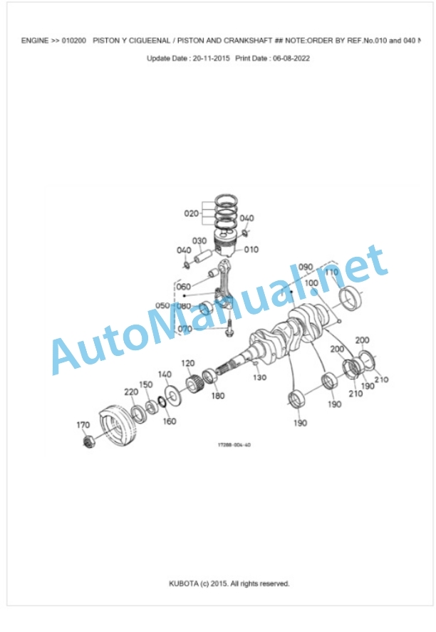 Kubota SQ-3140-EU Parts Manual PDF BKIDK0622-2