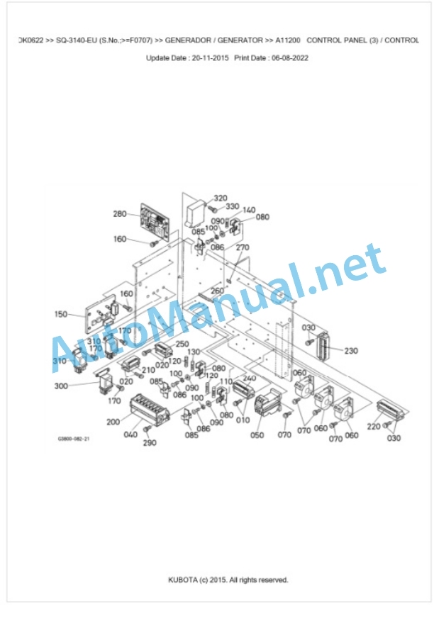 Kubota SQ-3140-EU Parts Manual PDF BKIDK0622-5