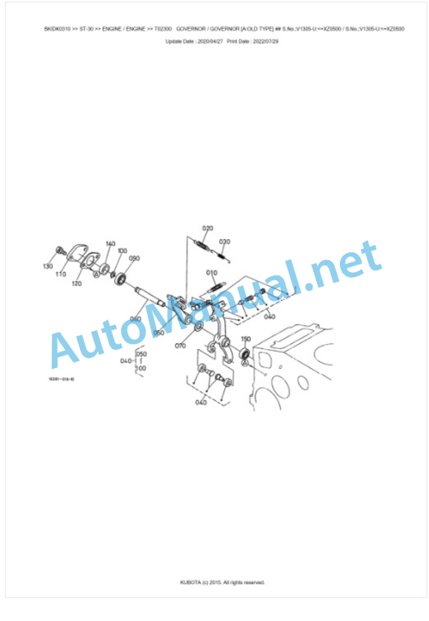 Kubota ST-30 Parts Manual PDF BKIDK0310-2