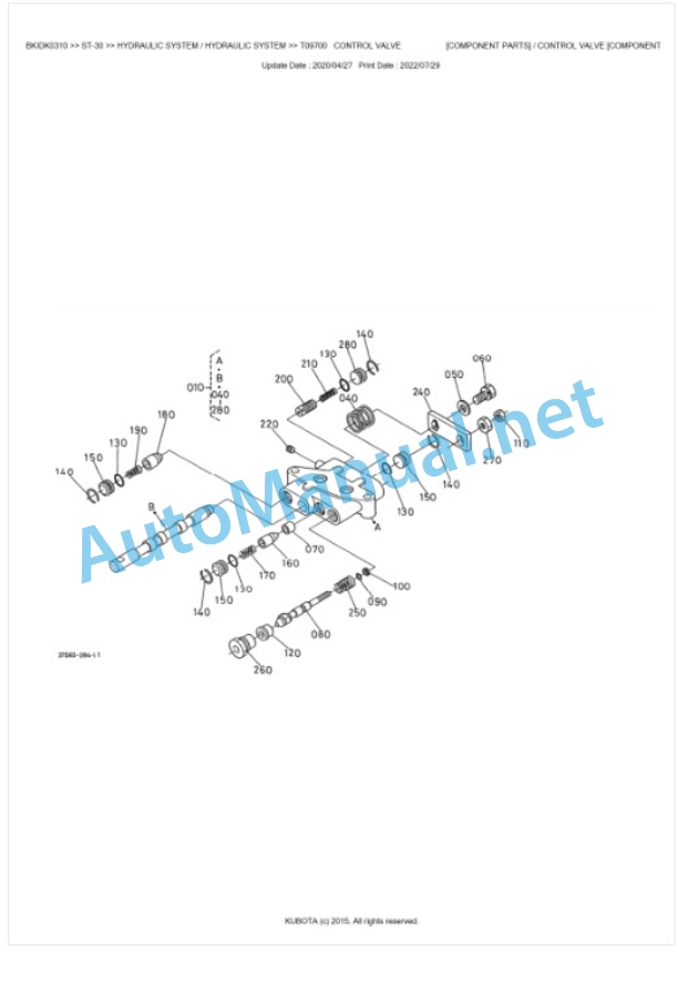 Kubota ST-30 Parts Manual PDF BKIDK0310-5